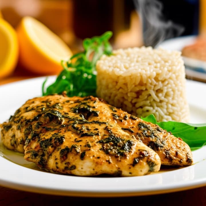 Citrus Herb Chicken with Garlic Brown Rice